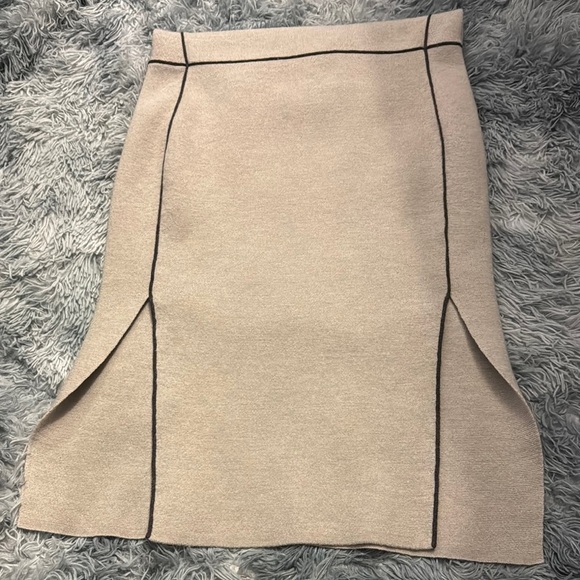 IRIS & INK Cream Sheath Dress Sleeveless Crew Neck - Picture 11 of 14